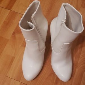 Winter white booties